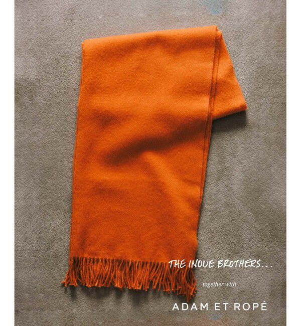 ADAM ET ROPE'「INOUE EX BRUSHED SCARF」|マフラー|オレンジ
