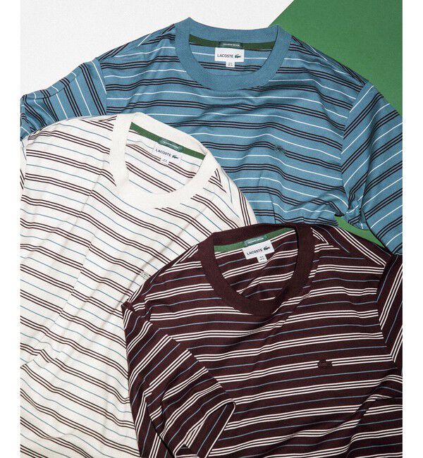 ADAM ET ROPE'「【LACOSTE for ADAM ET ROPE'】別注 MULTI BORDER TEE」|Tシャツ・カットソー|