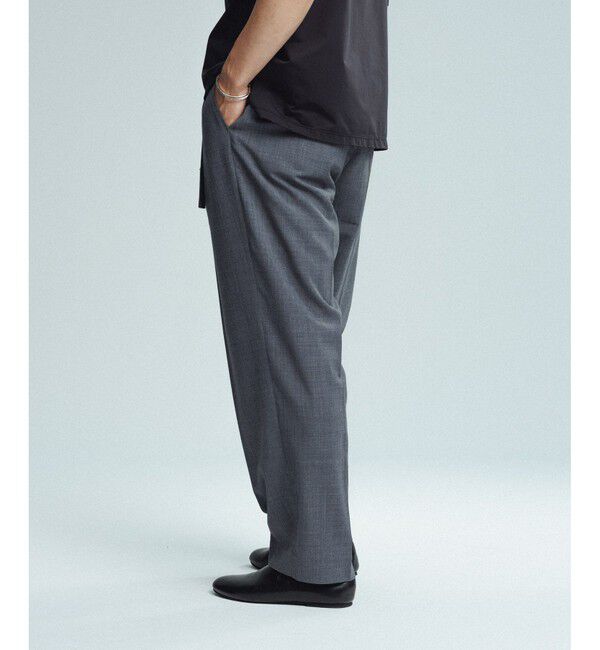 ADAM ET ROPE'「サマーウーステッド ベルテッド ワイド イージーパンツ/ セットアップ可能」|スラックス|