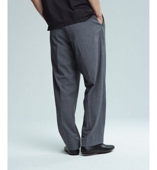 ADAM ET ROPE'「サマーウーステッド ベルテッド ワイド イージーパンツ/ セットアップ可能」|スラックス|