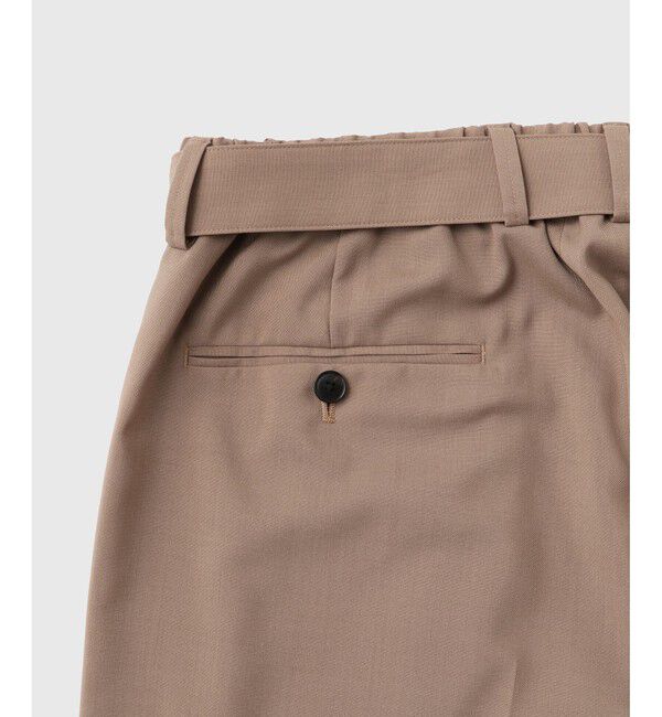 ADAM ET ROPE'「サマーウーステッド ベルテッド ワイド イージーパンツ/ セットアップ可能」|スラックス|