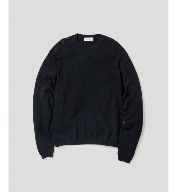 ADAM ET ROPE'「12GG カシミヤ クルーネック ニット」|ニット・セーター|ブラック(01)