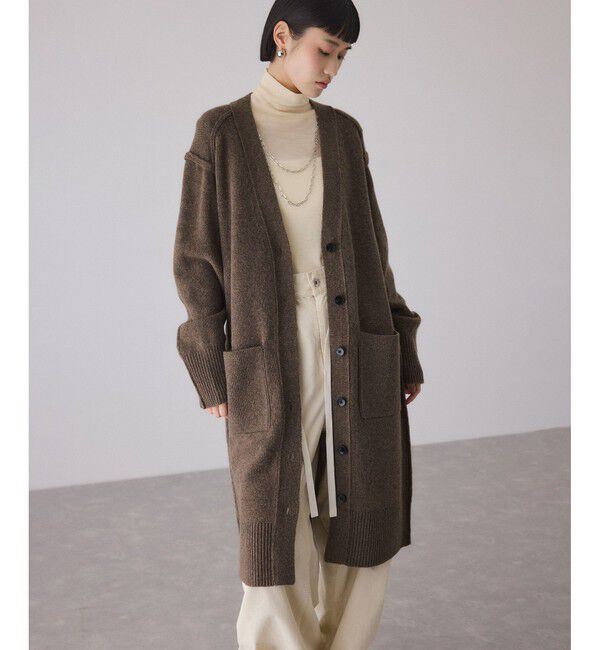 ADAM ET ROPE'「チェーンコンビカーディガンワンピース」|ワンピース|ブラウン系(21)