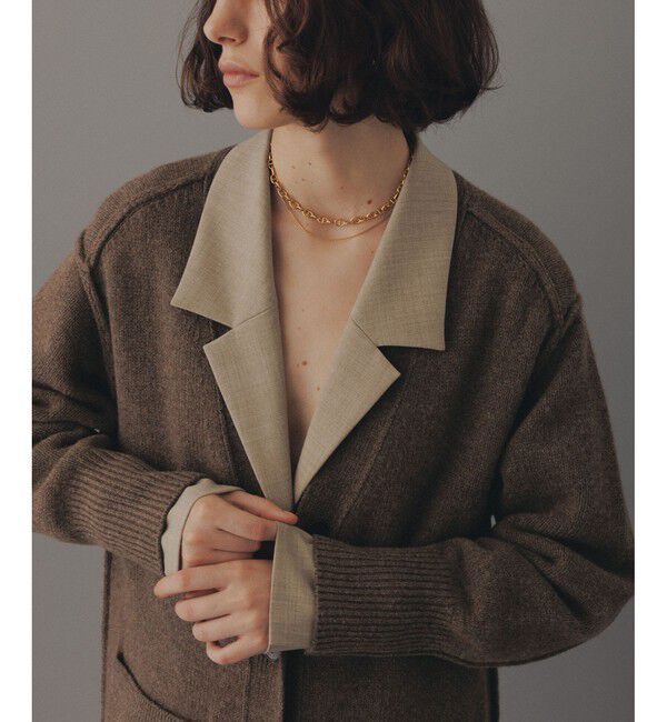 ADAM ET ROPE'「チェーンコンビカーディガンワンピース」|ワンピース|