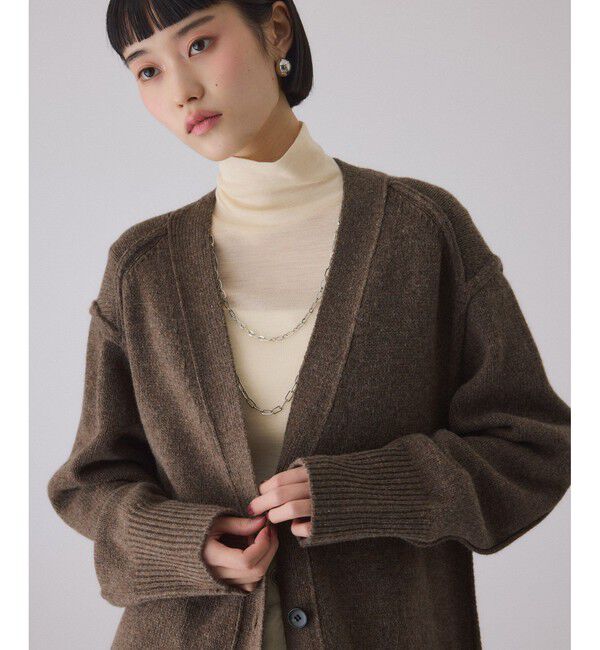 ADAM ET ROPE'「チェーンコンビカーディガンワンピース」|ワンピース|