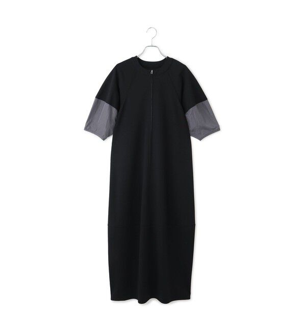 ADAM ET ROPE'「【WEB限定】ハーフZIPコクーンワンピース」|ワンピース|