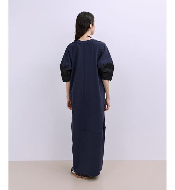 ADAM ET ROPE'「【WEB限定】ハーフZIPコクーンワンピース」|ワンピース|