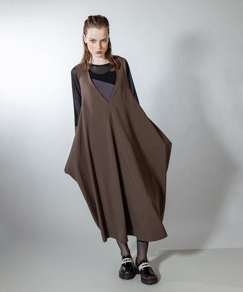  「3WAYストライプジャンパースカート」|ジャンパースカート|