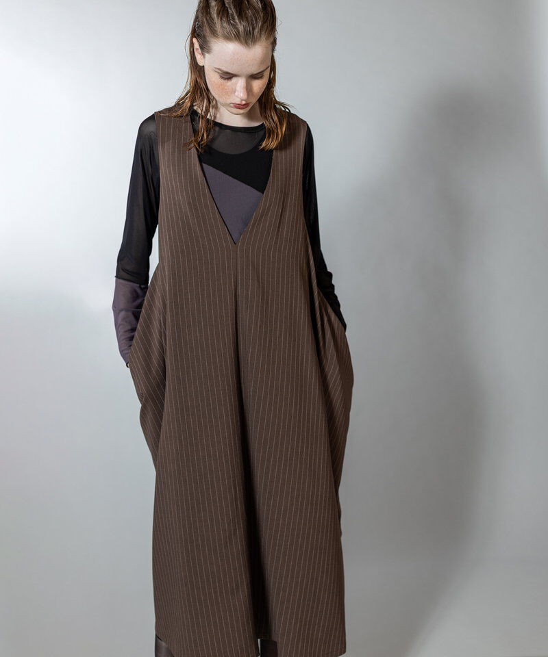  「3WAYストライプジャンパースカート」|ジャンパースカート|