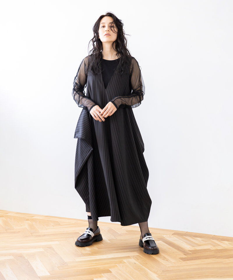  「3WAYストライプジャンパースカート」|ジャンパースカート|