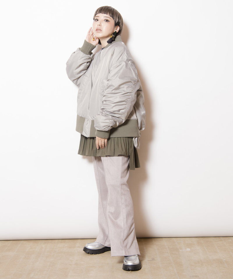  「ギャザージップブルゾン」|ミリタリー・モッズコート|