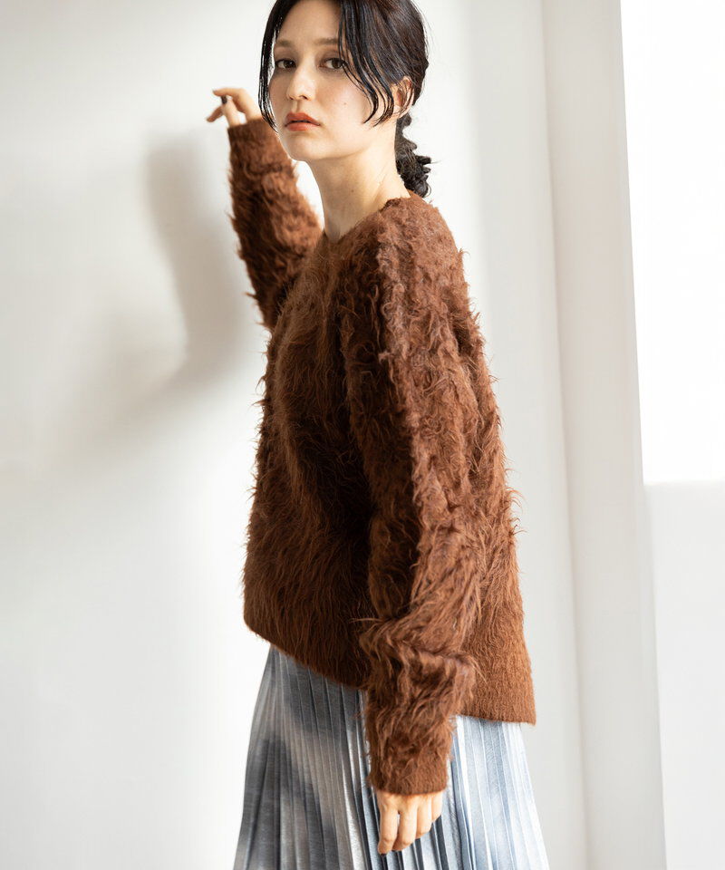  「リバーシブル起毛ニットプルオーバー」|ニット・セーター|