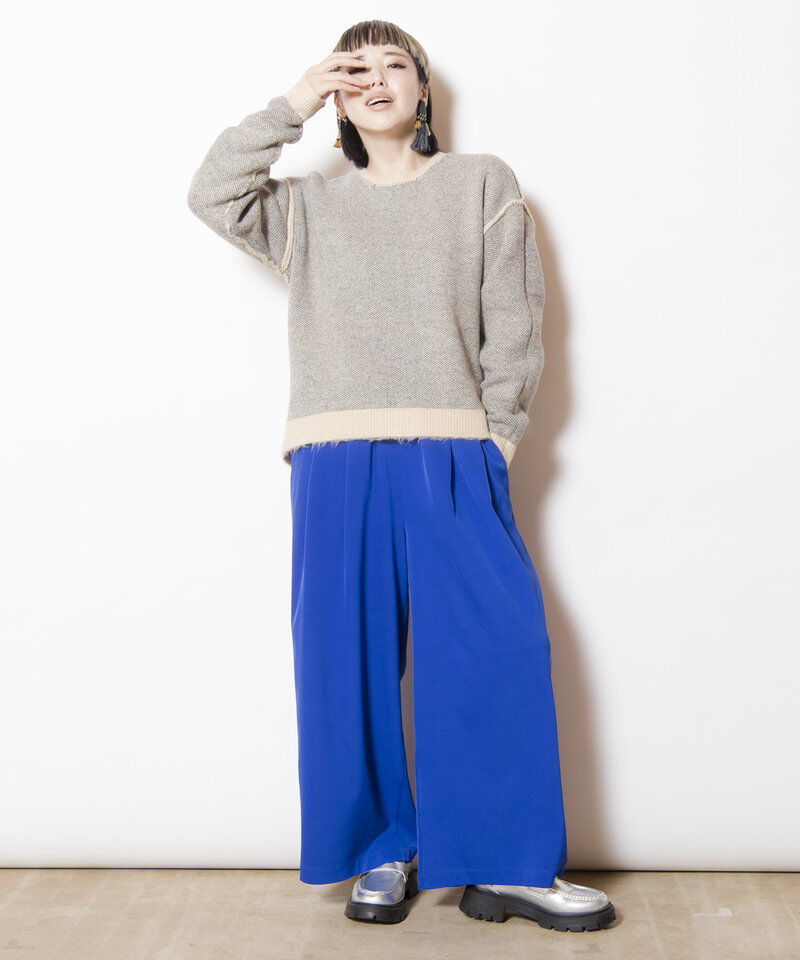  「リバーシブル起毛ニットプルオーバー」|ニット・セーター|