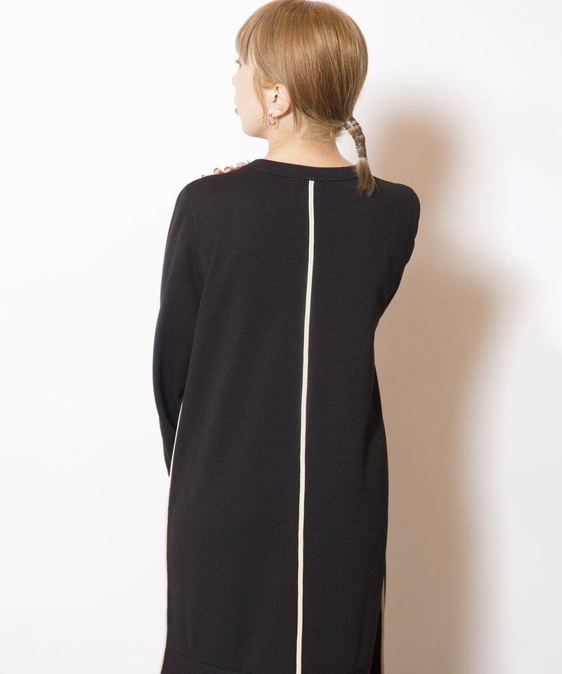  「フレアーヘムラインニットワンピース」|ワンピース|