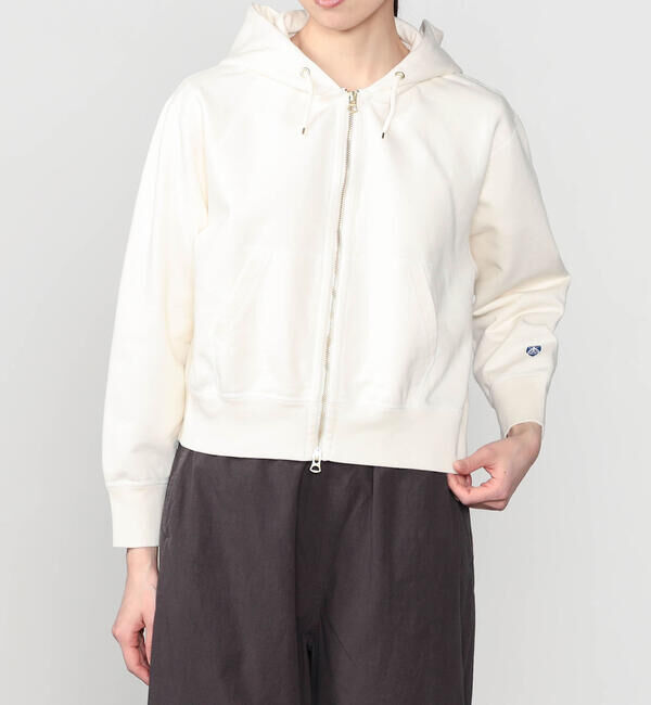 ORCIVAL「ORCIVAL | 裏毛 コットン フレンチテリージップフーディー WOMEN」|スウェット・ジャージ|ECRU