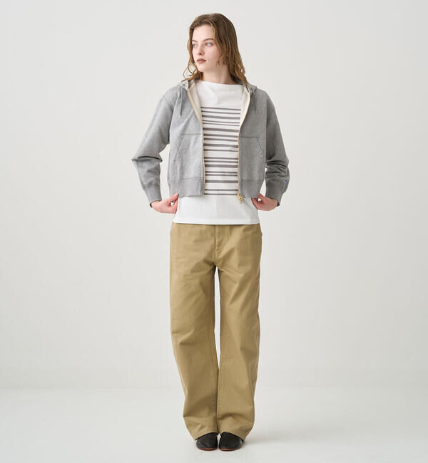 ORCIVAL「ORCIVAL | 裏毛 コットン フレンチテリージップフーディー WOMEN」|スウェット・ジャージ|