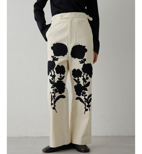  「コード刺繍パンツ」|チノ|