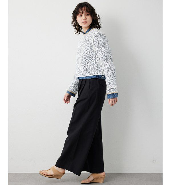 THE PAUSE「【THE PAUSE】ボタニカルレースブラウス」|シャツ・ブラウス|