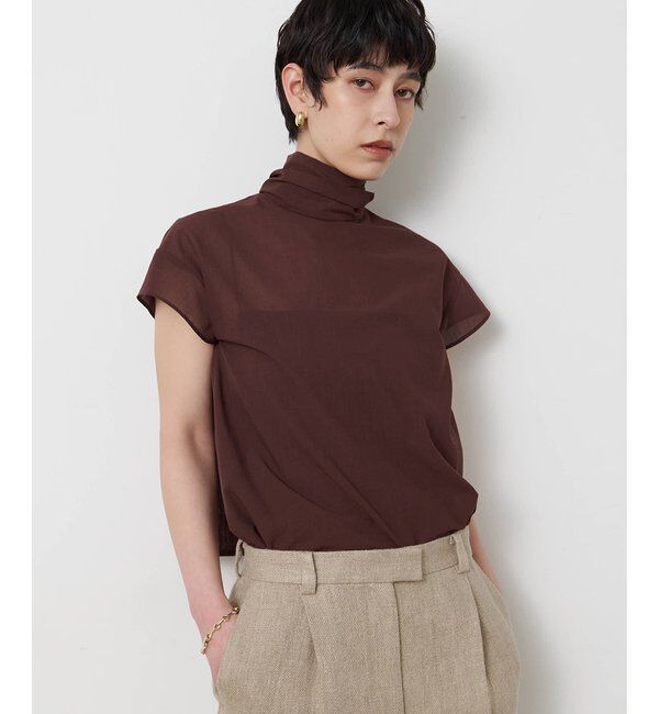  「シアーボウタイブラウス」|シャツ・ブラウス|ブラウン