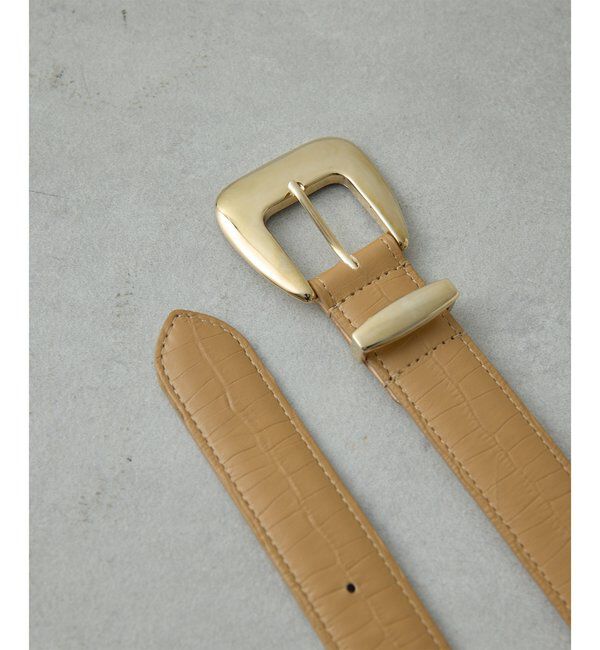  「【Drawing Numbers】スクエアバックルベルトクロコエンボス」|ベルト|