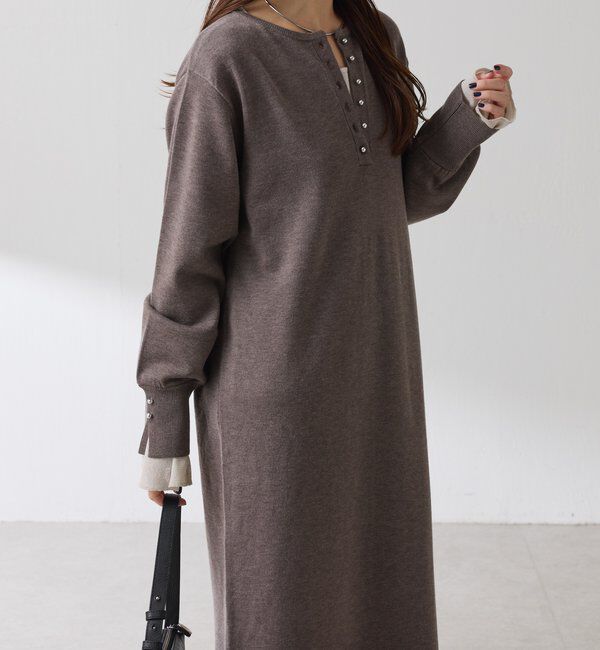  「【前後２通りで着れる】2WAYニットワンピース」|ワンピース|