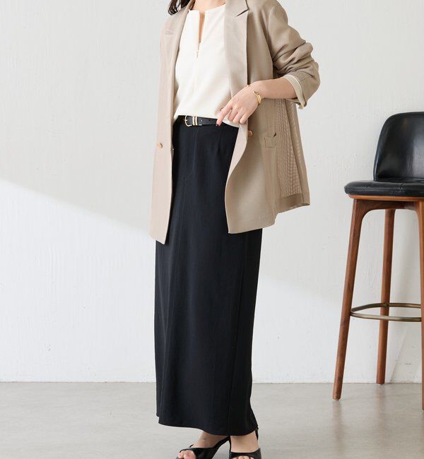  「袖シアー切替ジョーゼットロンT」|Tシャツ・カットソー|