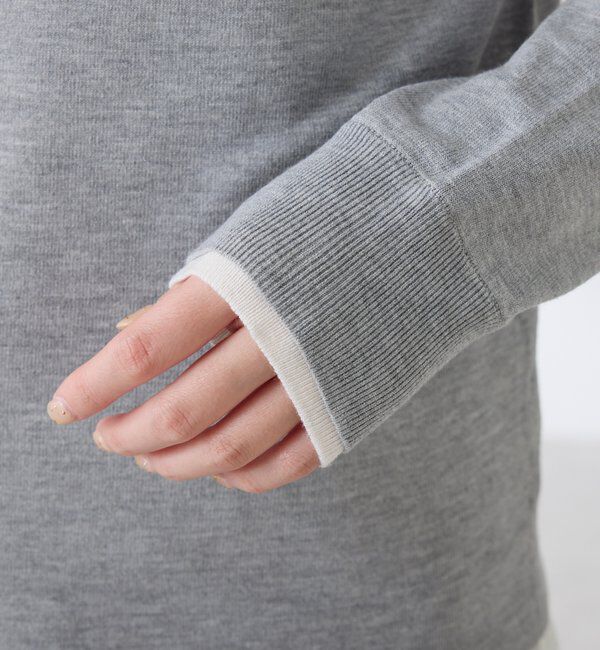  「レイヤード風クルーネックカーディガン」|ニット・セーター|