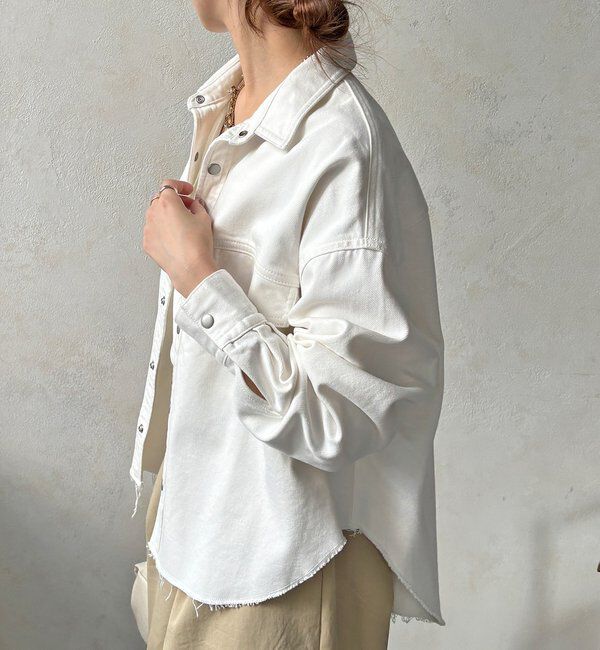  「【セットアップ可能】デニムショートシャツ」|シャツ・ブラウス|