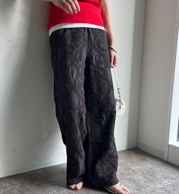  「レースパンツ」|チノ|ブラウン