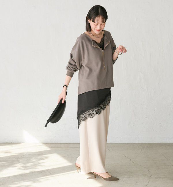  「【新色追加/抜け感◎】ハーフZIPスウェット」|Tシャツ・カットソー|