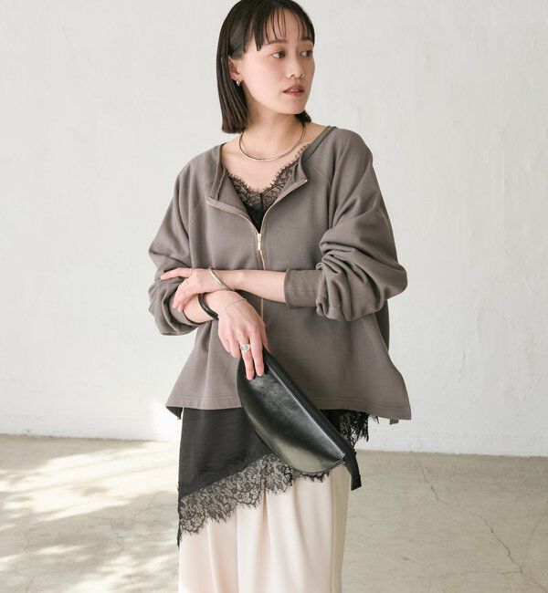  「【新色追加/抜け感◎】ハーフZIPスウェット」|Tシャツ・カットソー|