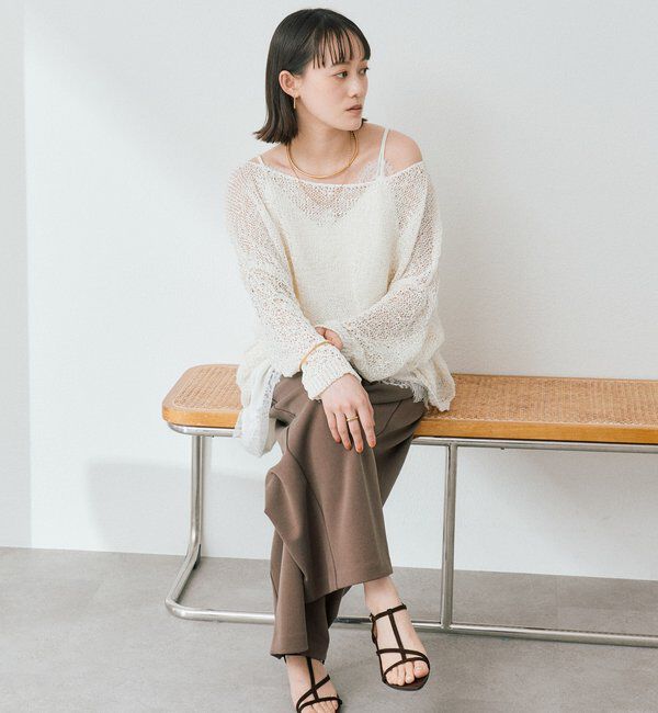  「【ご好評につき再販売開始！】テープヤーンボートネックニット」|ニット・セーター|