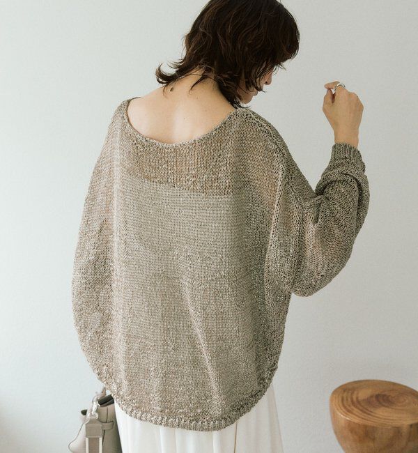  「【ご好評につき再販売開始！】テープヤーンボートネックニット」|ニット・セーター|