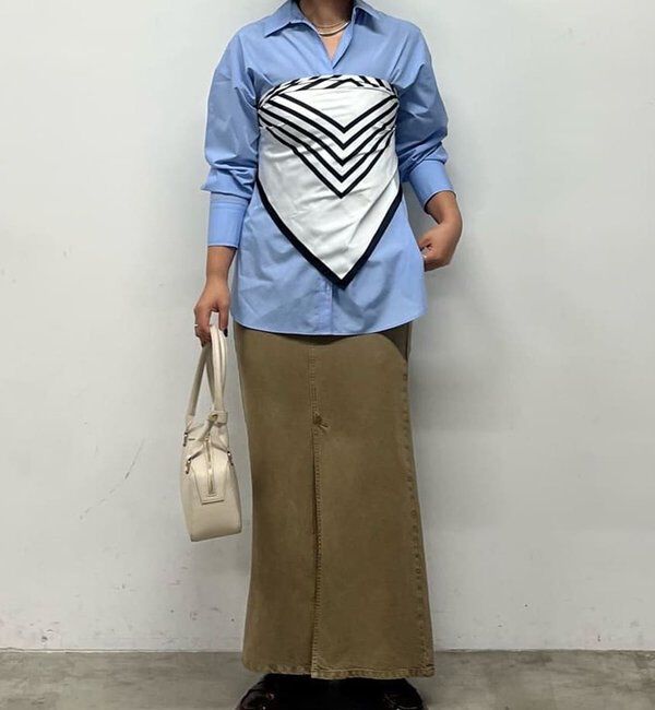  「【MANAKAコラボ】スカーフセットシャツ」|シャツ・ブラウス|