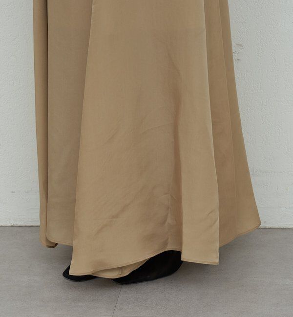  「【楽ちん&times;エレガント】【セットアップ対応】キュプラフレアスカート」|スカート|