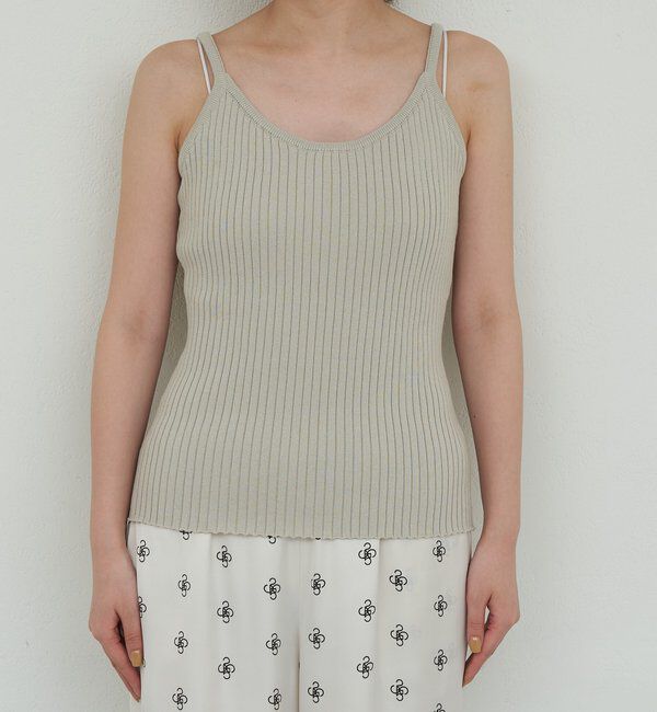  「【手洗い可】リブニットキャミソール」|ニット・セーター|