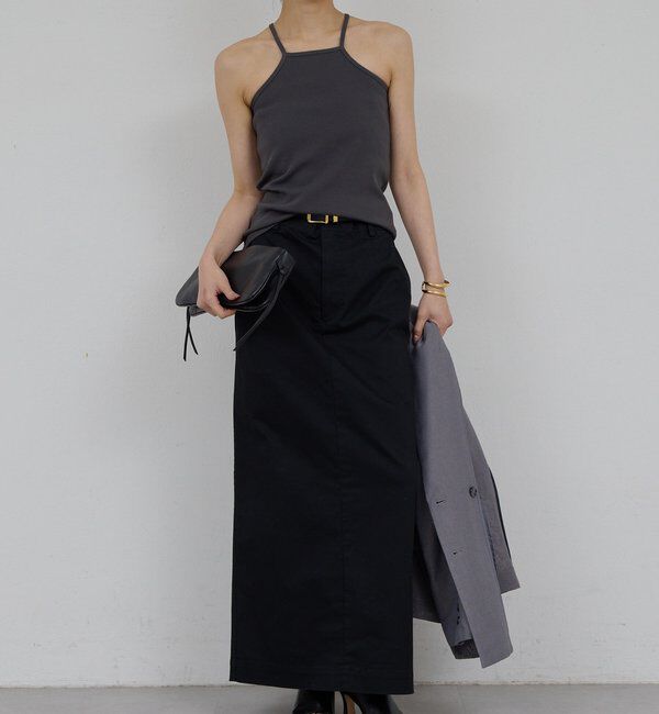  「【CHIKAコラボ】チノストレッチスカート」|スカート|