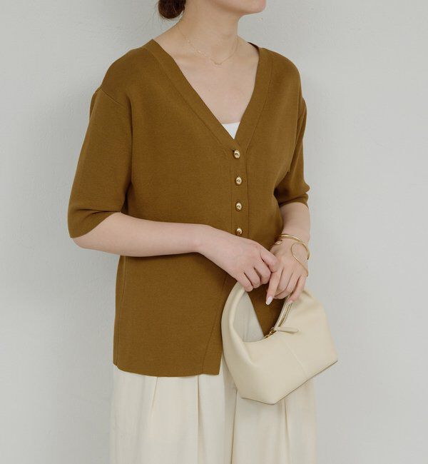  「【手洗い可】ペプラムニットカーデ」|ニット・セーター|