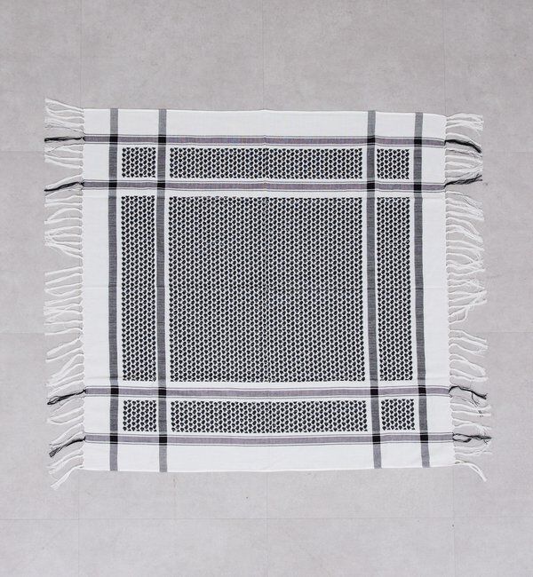  「コットンスクエアジャガードストール」|マフラー|