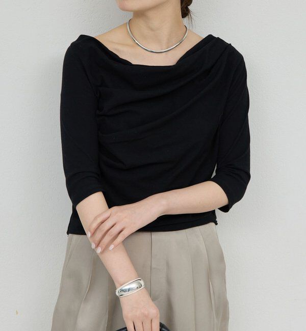  「【2WAY】ハーフスリーブカットソー」|Tシャツ・カットソー|ブラック