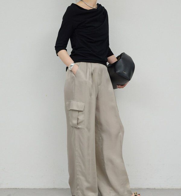  「【2WAY】ハーフスリーブカットソー」|Tシャツ・カットソー|