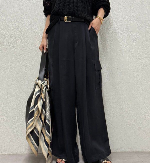  「【セットアップ対応】キュプラカーゴパンツ」|チノ|ネイビー