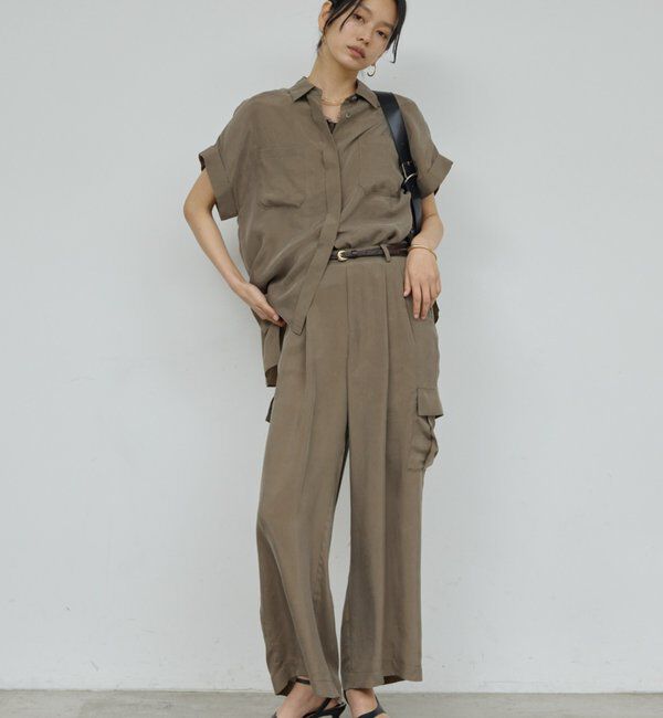  「【セットアップ対応】キュプラカーゴパンツ」|チノ|