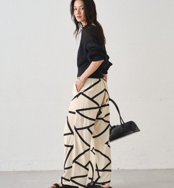  「ラインプリントイージーパンツ」|チノ|