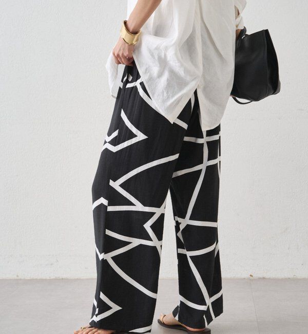  「ラインプリントイージーパンツ」|チノ|