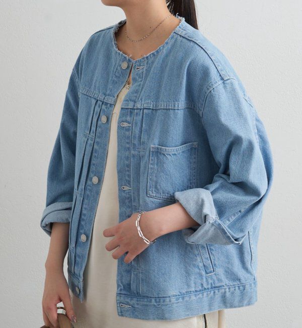  「【ainode/アイノデ】ノーカラーGジャン」|ベスト・ジレ|