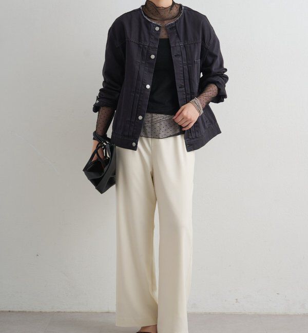  「【ainode/アイノデ】ノーカラーGジャン」|ベスト・ジレ|