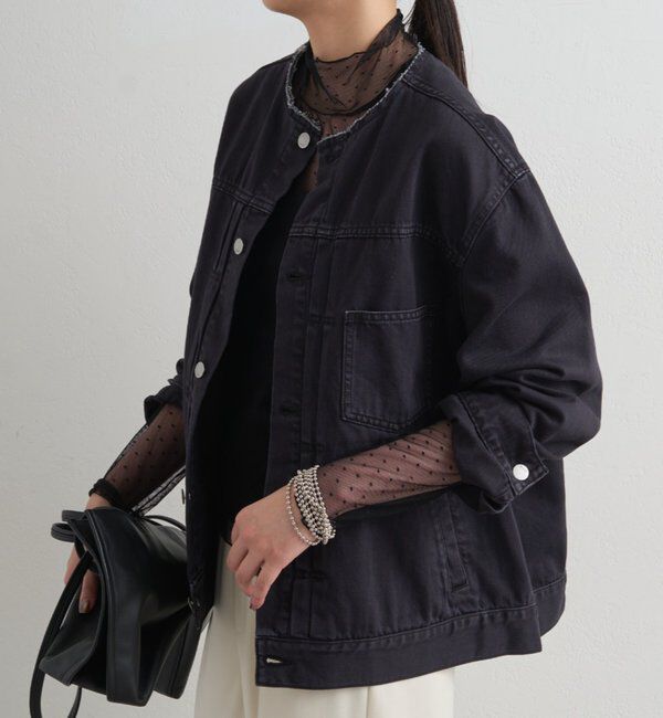  「【ainode/アイノデ】ノーカラーGジャン」|ベスト・ジレ|