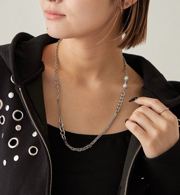  「メニーミックスチェーンネックレス」|ネックレス|