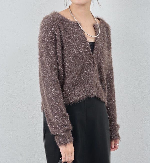  「ラメシャギーニットカーデ」|カーディガン|